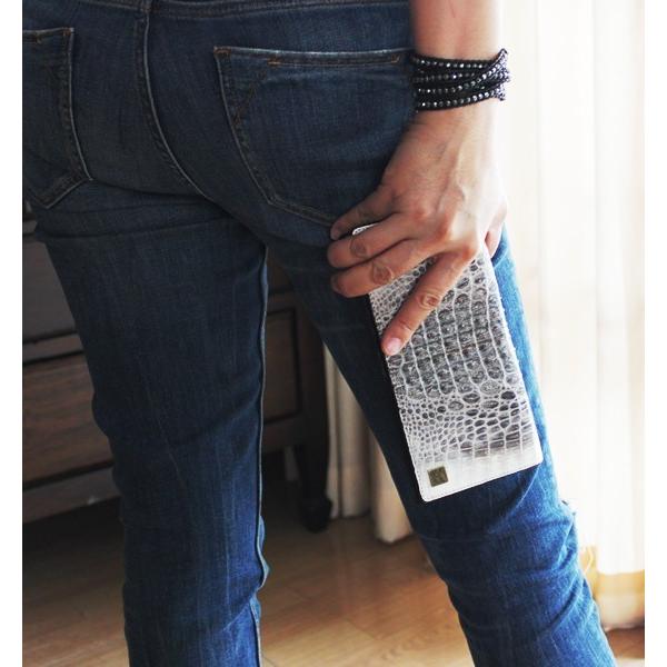 ワニ革カイマン長財布/グレイ・ブルー・ビンテージホワイト/イタリアンブラック/カード収納20枚 |  | 11