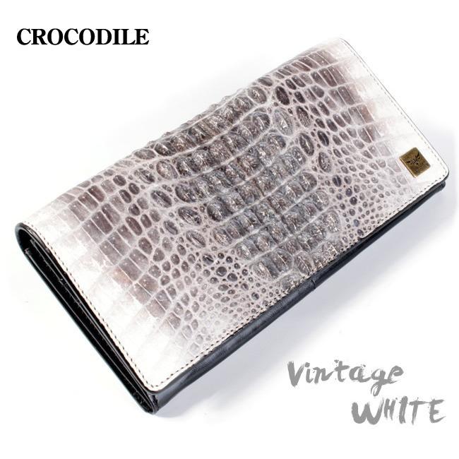 ワニ革カイマン長財布/グレイ・ブルー・ビンテージホワイト/イタリアンブラック/カード収納20枚 |  | 09