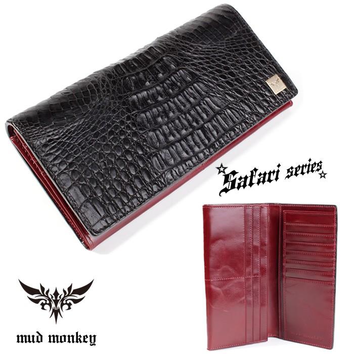 ワニ革カイマン長財布/ブラック/イタリアンレッド/カード収納20枚 |  | 11