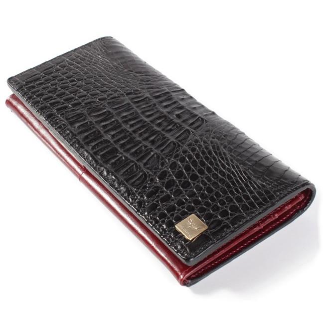 ワニ革カイマン長財布/ブラック/イタリアンレッド/カード収納20枚 |  | 05