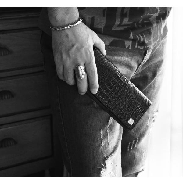 ワニ革カイマン長財布/ブラック/イタリアンレッド/カード収納20枚 |  | 08