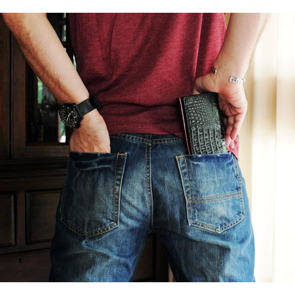 ワニ革カイマン長財布/ブラック/イタリアンレッド/カード収納20枚 |  | 09