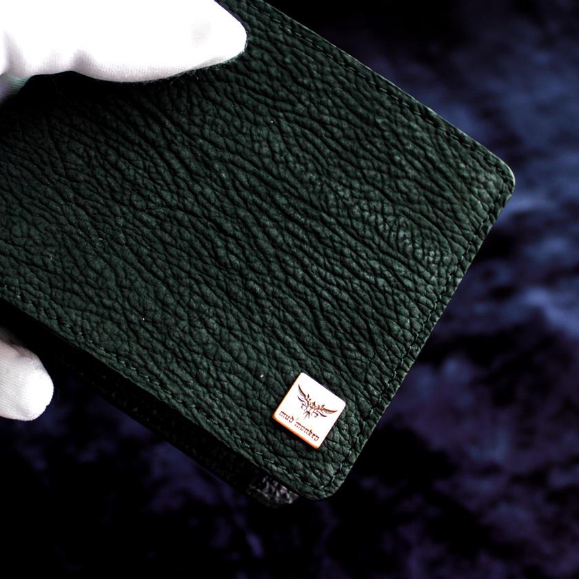 シャーク 鮫革/二つ折り財布/ショートウォレット/ブラック |  | 02