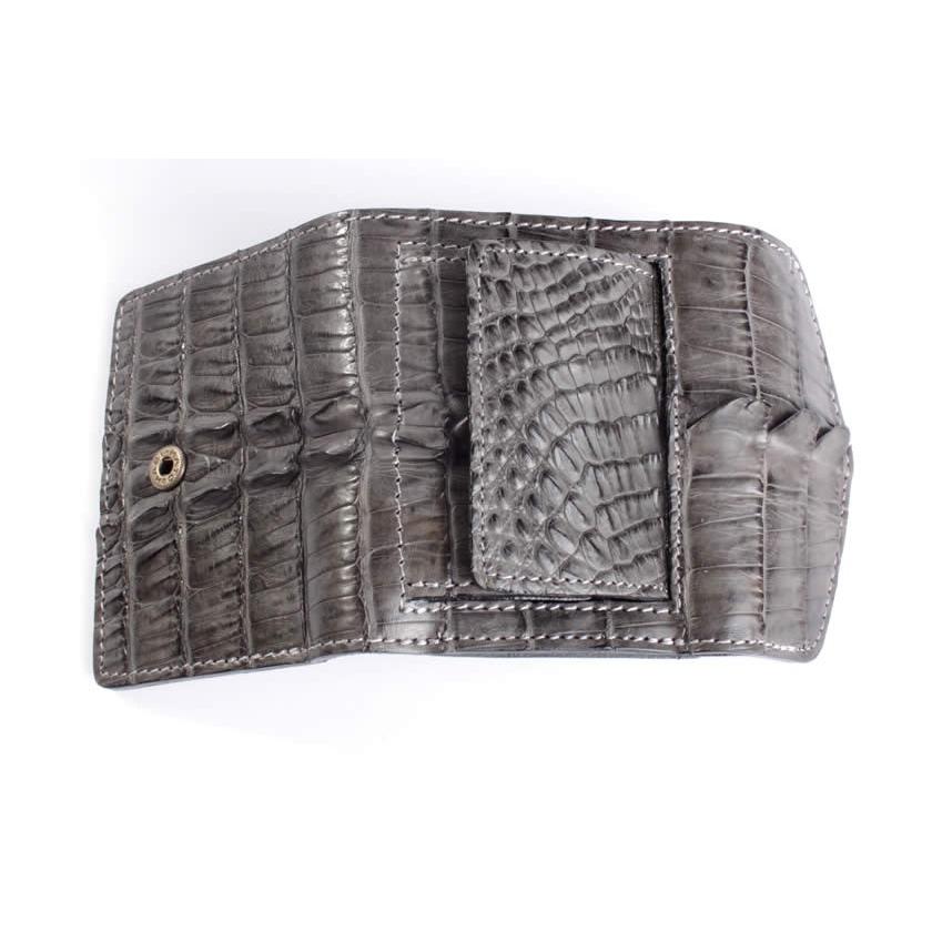 ミニ財布 小さい財布 ミニウォレット・ワニ革カイマン/スモールウォレット/三つ折り財布・Ｖ型 |  | 10