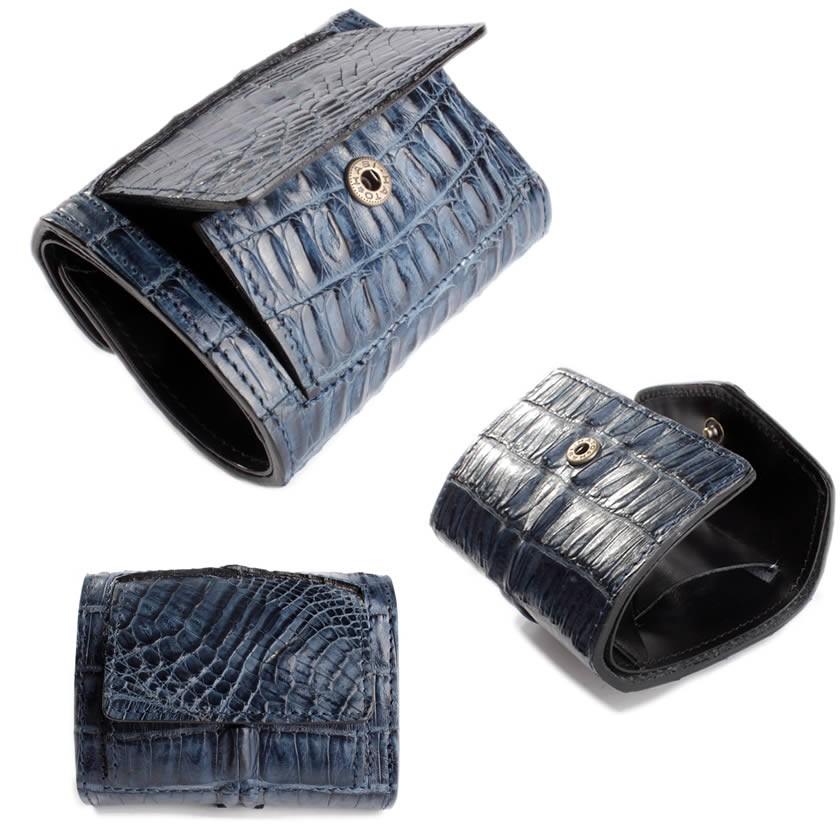 ミニ財布 小さい財布 ミニウォレット・ワニ革カイマン/スモールウォレット/三つ折り財布・Ｖ型 |  | 05