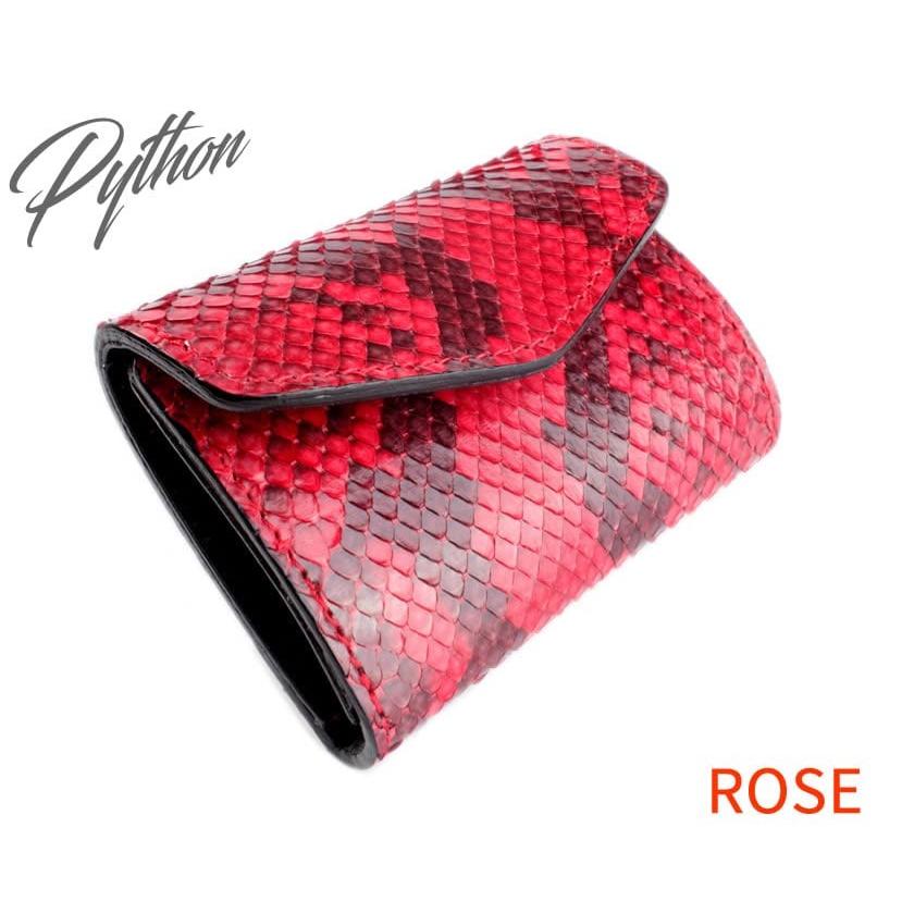 ミニ財布 小さい財布 ミニウォレット・蛇革パイソンレザー/スモールウォレット/三つ折り財布・Ｖ型 |  | 11