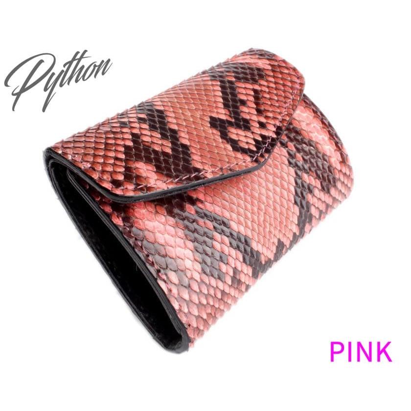 ミニ財布 小さい財布 ミニウォレット・蛇革パイソンレザー/スモールウォレット/三つ折り財布・Ｖ型 |  | 05