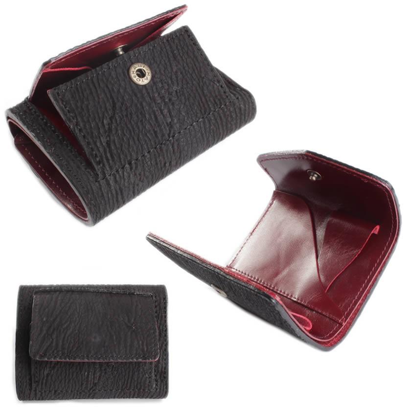 ミニ財布 小さい財布 ミニウォレット・鮫革シャークレザー/スモールウォレット/三つ折り財布・Ｖ型 |  | 05