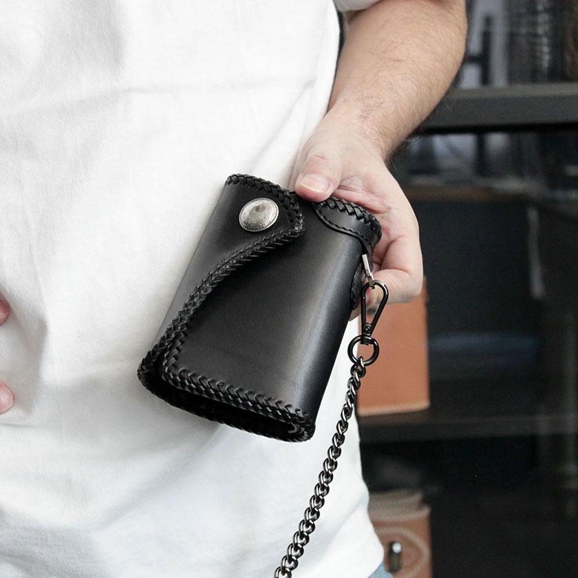 バイカーズウォレット 栃木レザーウォレット・サドルハーフ三つ折り