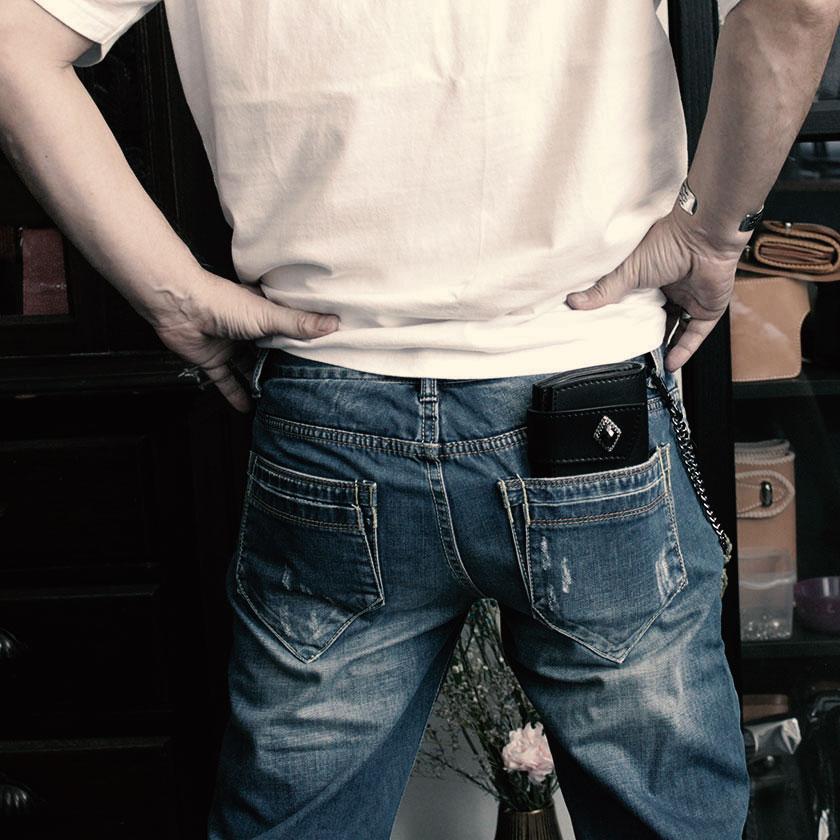 バイカーズウォレット 栃木レザー ヌメ革黒 長財布 / KATANA / コンチョグラブオニキス |  | 05