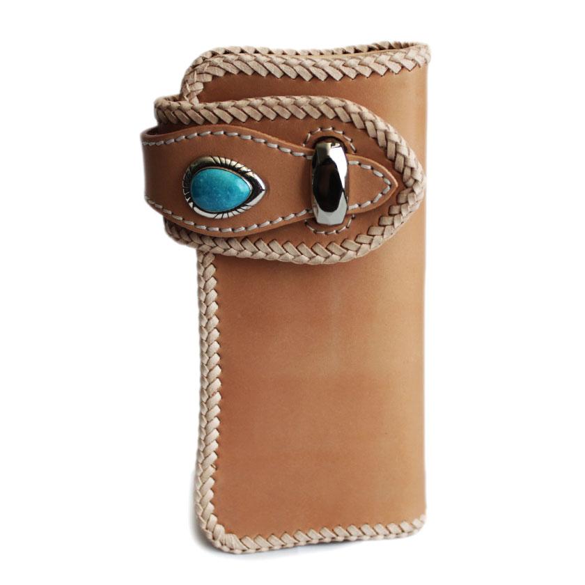 バイカーズウォレット 栃木レザー ヌメ革 長財布 ライダースウォレット