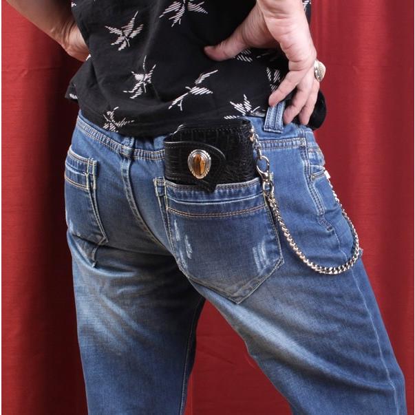 スマートフォンチェーン・喜平キヘイ/ブラス真鍮・シルバーメタリック/ショートウォレットチェーン |  | 07