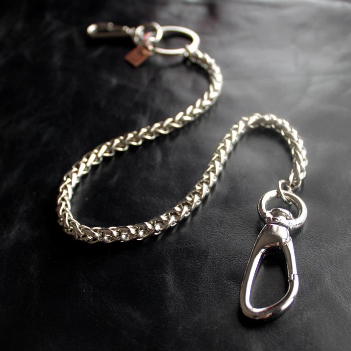 スマートフォンチェーン・スクリュー/ブラス真鍮・シルバーメタリック/ショートウォレットチェーン |  | 01