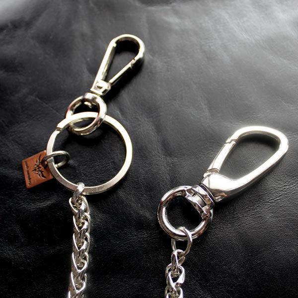 スマートフォンチェーン・スクリュー/ブラス真鍮・シルバーメタリック/ショートウォレットチェーン |  | 03