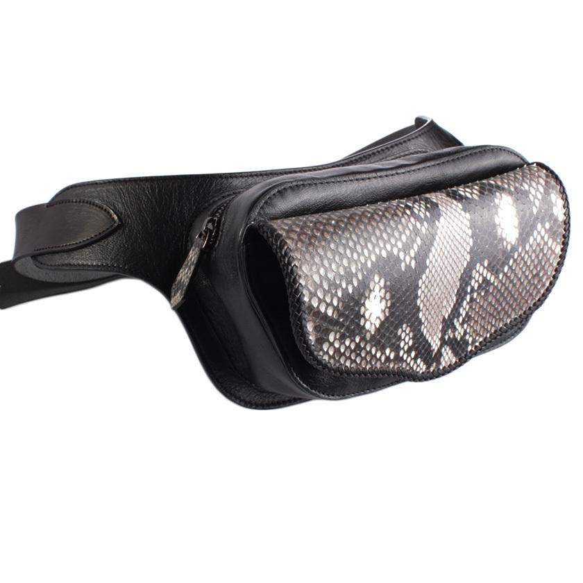 本革ボディバッグ/ウエストバッグ イタリアンシープレザー フラップパイソンナチュラル WESTERN |  | 02