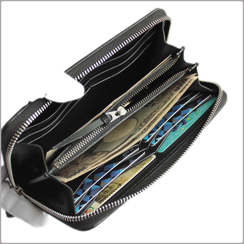 バイカーズウォレット 長財布 カービングウォレット ラウンドファスナーロング/サドル黒/パイソン オニキスINLAY |  | 04