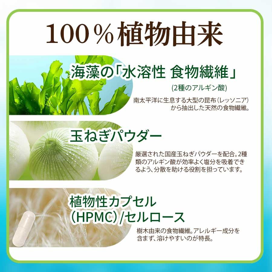 商品リニューアル！【お得サイズ 】塩分吸着サプリ しおバリア(しお