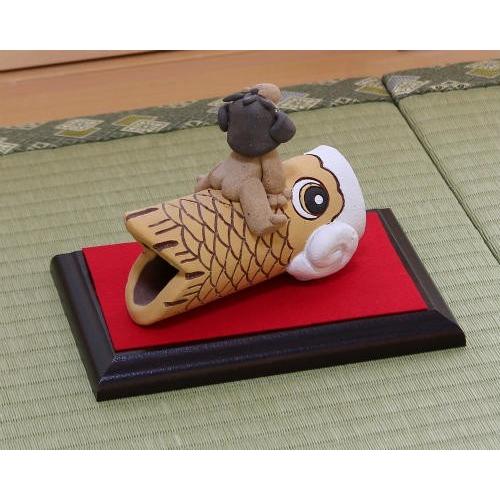 【信楽焼】五月人形　鯉のぼり 信楽焼】 五月人形 鯉のぼり