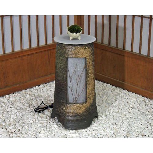 信楽焼 屋内灯 和紙 高さ41cm