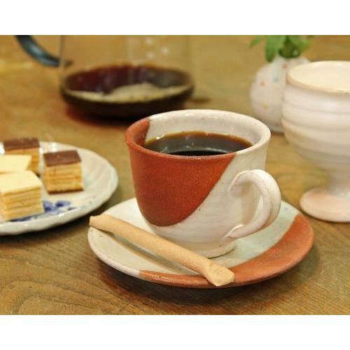信楽焼 コーヒーカップ ソーサー 焼締チタン コーヒー碗皿 セット 陶器 ペア 北欧 来客用 おしゃれ 珈琲 碗皿 新色追加