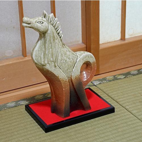 信楽焼 2026年 馬 干支 置物 ビードロ 立ちうま [丙午 午] 陶器 ひのえ