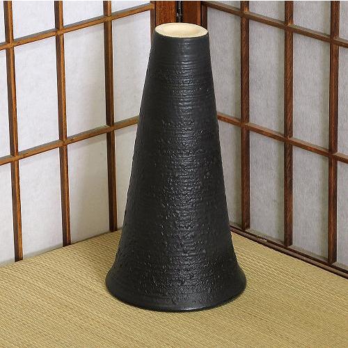 1点物 花器 黒 マット 青 ガラス 掛分 細 生花 立花 池坊 生け花 数量