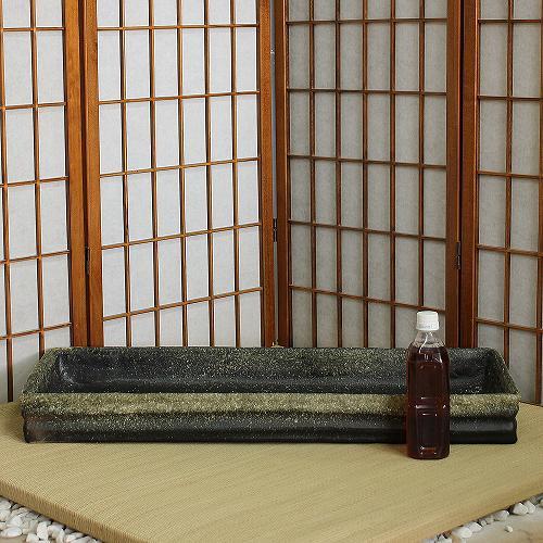 1点物 水盤 茶 ぼかし 袖師 長角 25号 花器 池坊 生け花 数量限定 和風