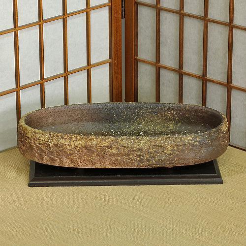 1点物 花器 窯肌 足付 コンポート 生花 立花 池坊 生け花 数量限定