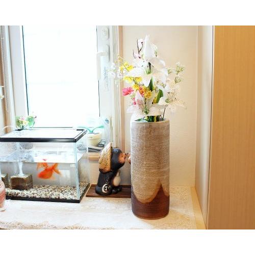 信楽焼 花瓶 白釉 掛合わせ おしゃれ 一輪挿し 花入 陶器 花びん 花器