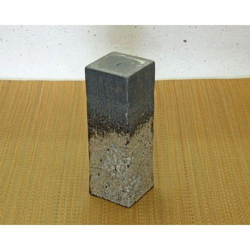 信楽焼 花瓶 いぶし 角 8号 おしゃれ 一輪挿し 花入 陶器 花びん 花器