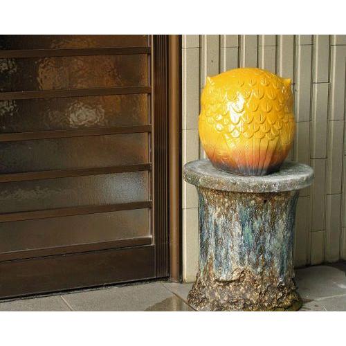 ポイント3倍]信楽焼 フクロウ 置物 黄 9号 ふくろう 梟 おしゃれ 北欧