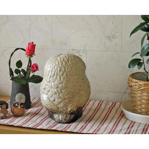 信楽焼 フクロウ 置物 古信楽 6.5号 ふくろう 梟 おしゃれ 北欧