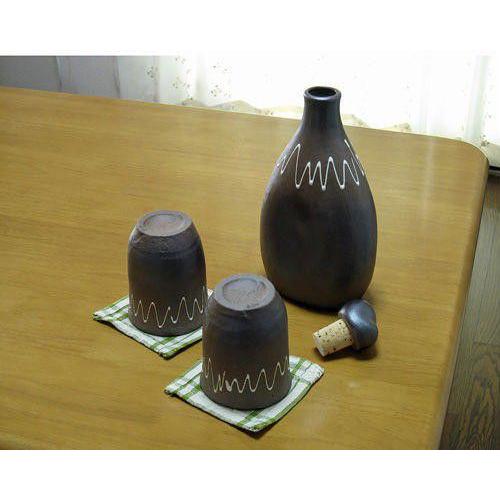 信楽焼 イオンのしずく(茶)ペアカップセット [陶器製の浄水器