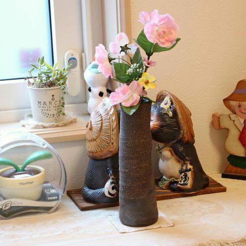 信楽焼 一輪挿し コゲ 小さい 花瓶 陶器 おしゃれ 花入 花びん 花器 フラワーベース プレゼント 信楽焼き Ma021 06g Itirin0024 夢源陶房 通販 Yahoo ショッピング