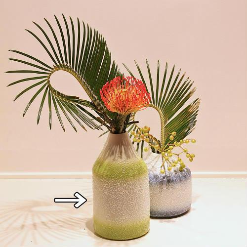 在庫数限り 信楽焼 花器 白 斑点 黄緑 自由花 陶器 花瓶 生け花 和風