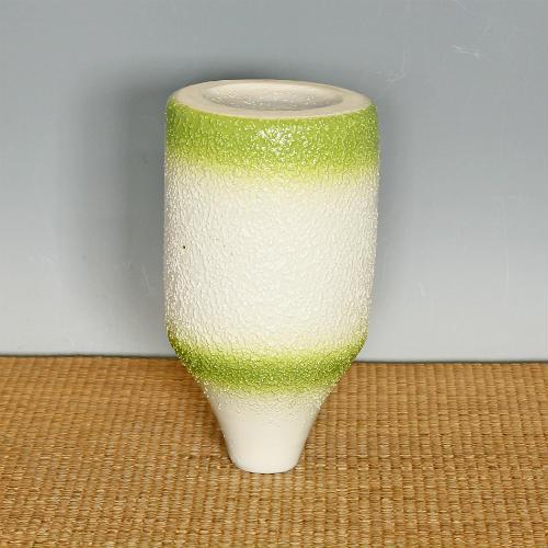在庫数限り 信楽焼 花器 白 斑点 黄緑 自由花 陶器 花瓶 生け花 和風