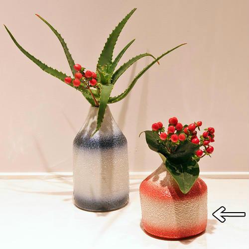 在庫数限り 信楽焼 花器 白 斑点 赤 小 自由花 陶器 花瓶 生け花 在庫数限り 信楽焼 花器 白 斑点 赤 小 自由花 陶器 花瓶 生け花