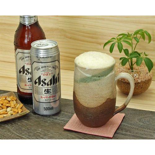 信楽焼 ビール ジョッキ 容量700ml やまあい 尻丸 おしゃれ ビア