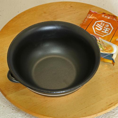 万古焼(萬古焼) 電子レンジで簡単！耐熱ラーメン鍋 日研 [直火OK 日本