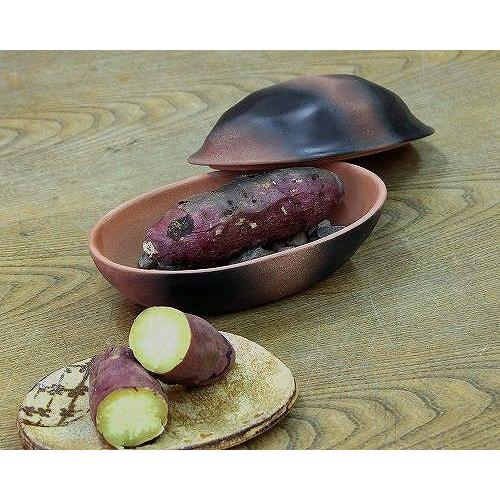 石焼き芋器　オールステンレス製 万古焼 電子レンジ 石焼き芋器 家庭用 焼き芋器 用石 付 石追加可 石