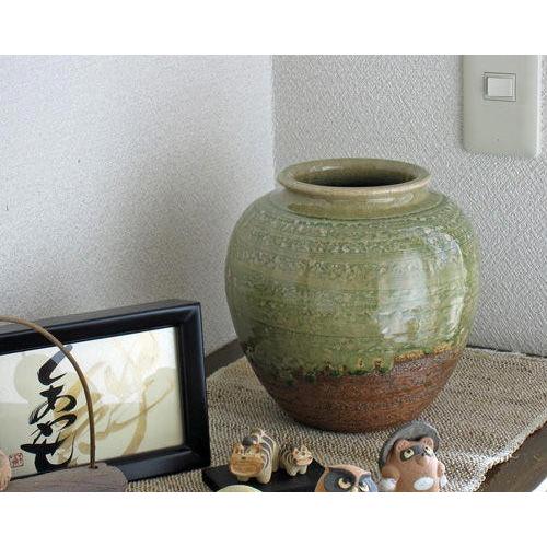在庫数限り 信楽焼 花瓶 ビードロ 丸 6.5号 おしゃれ 一輪挿し 小さい