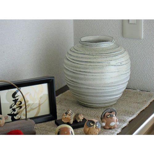 信楽焼 花瓶 チタン 丸 7号 おしゃれ 一輪挿し 小さい 花入 北欧 陶器