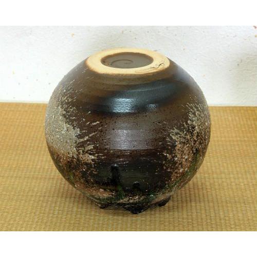 信楽焼 花瓶 オリベ 手付 6号 おしゃれ 一輪挿し 小さい 花入 北欧