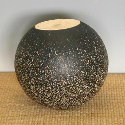 信楽焼 花瓶 茶 斑点 丸 6.5号 おしゃれ 一輪挿し 小さい 花入 信楽焼 花瓶 茶 斑点 丸 6.5号 おしゃれ 一輪挿し 小さい 花入