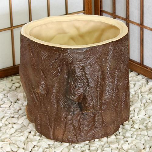 信楽焼 フラワースタンド 園芸 花台 ふくろう 切株 10号 信楽焼 フラワースタンド 園芸 花台 ふくろう 切株 10号