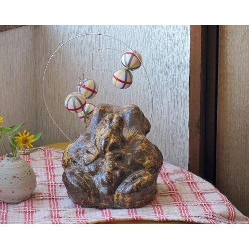 信楽焼 カエル 置物 6号 陶器 かわいい かえる 大きい 蛙 おしゃれ