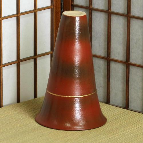 信楽焼 花器 茶 ぼかし 金線 立花 陶器 花瓶 生け花 和風 華道 池坊