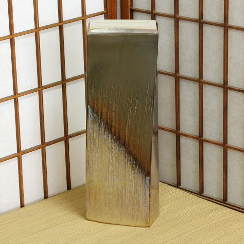 信楽焼 花器 灰釉ぼかし 立花 陶器 花瓶 生け花 和風 華道 池坊 生花用