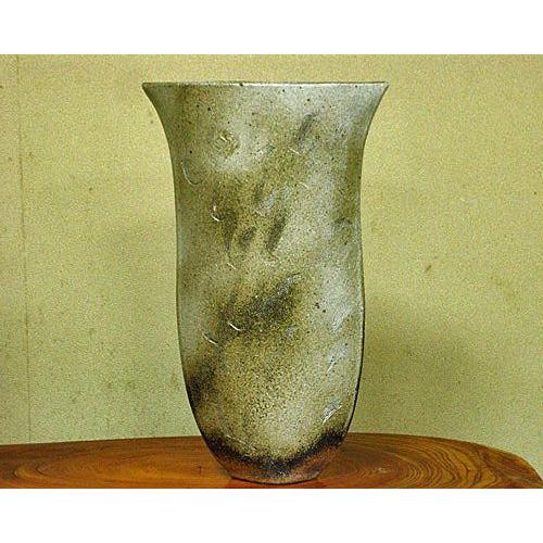 信楽焼 花器 茶ぼかし深掘り 立花 陶器 花瓶 生け花 和風 華道 池坊