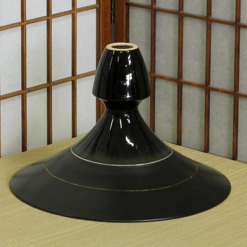 信楽焼 花器 黒 金線 珠 立花 陶器 花瓶 生け花 和風 華道 池坊 生花用 手作 フラワーベース 信楽焼き 在庫数限り あすつく(K-01)